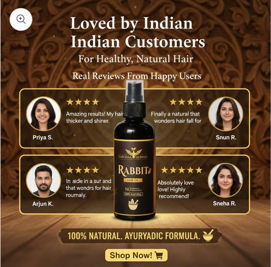 Rabbit Herbal Hair Oil - 100% Effective!