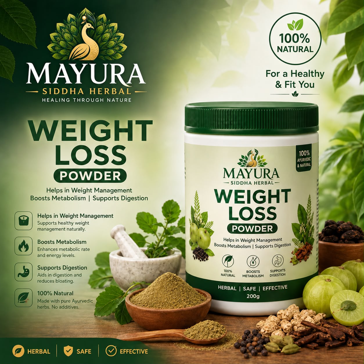 MAYURA SIDDHA WEIGHT LOSS POWDER