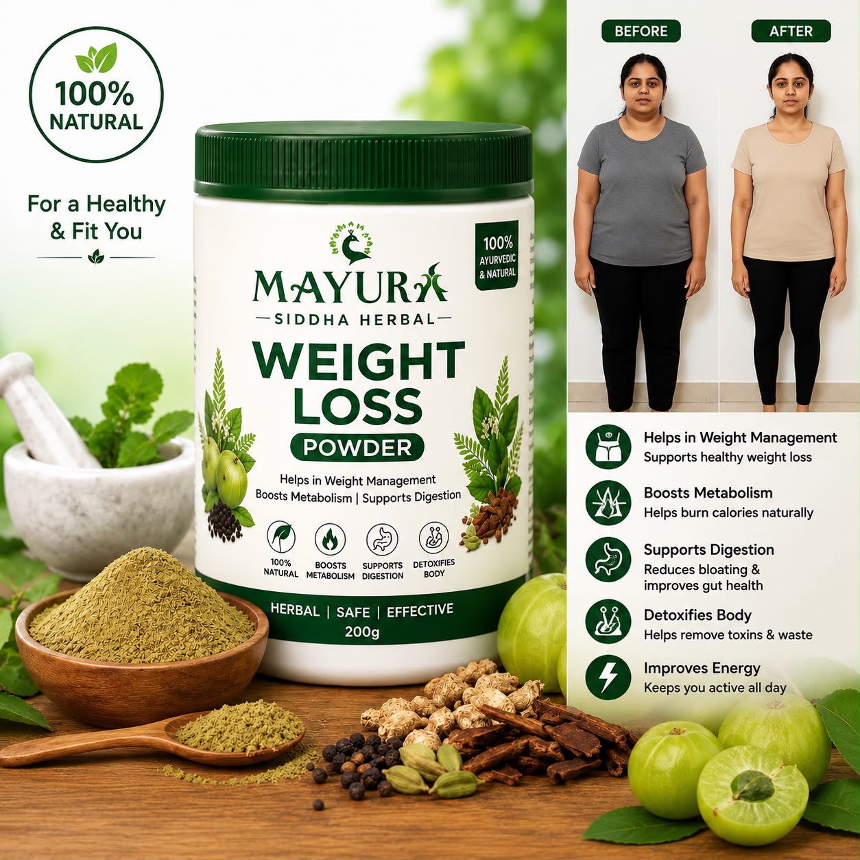 MAYURA SIDDHA WEIGHT LOSS POWDER
