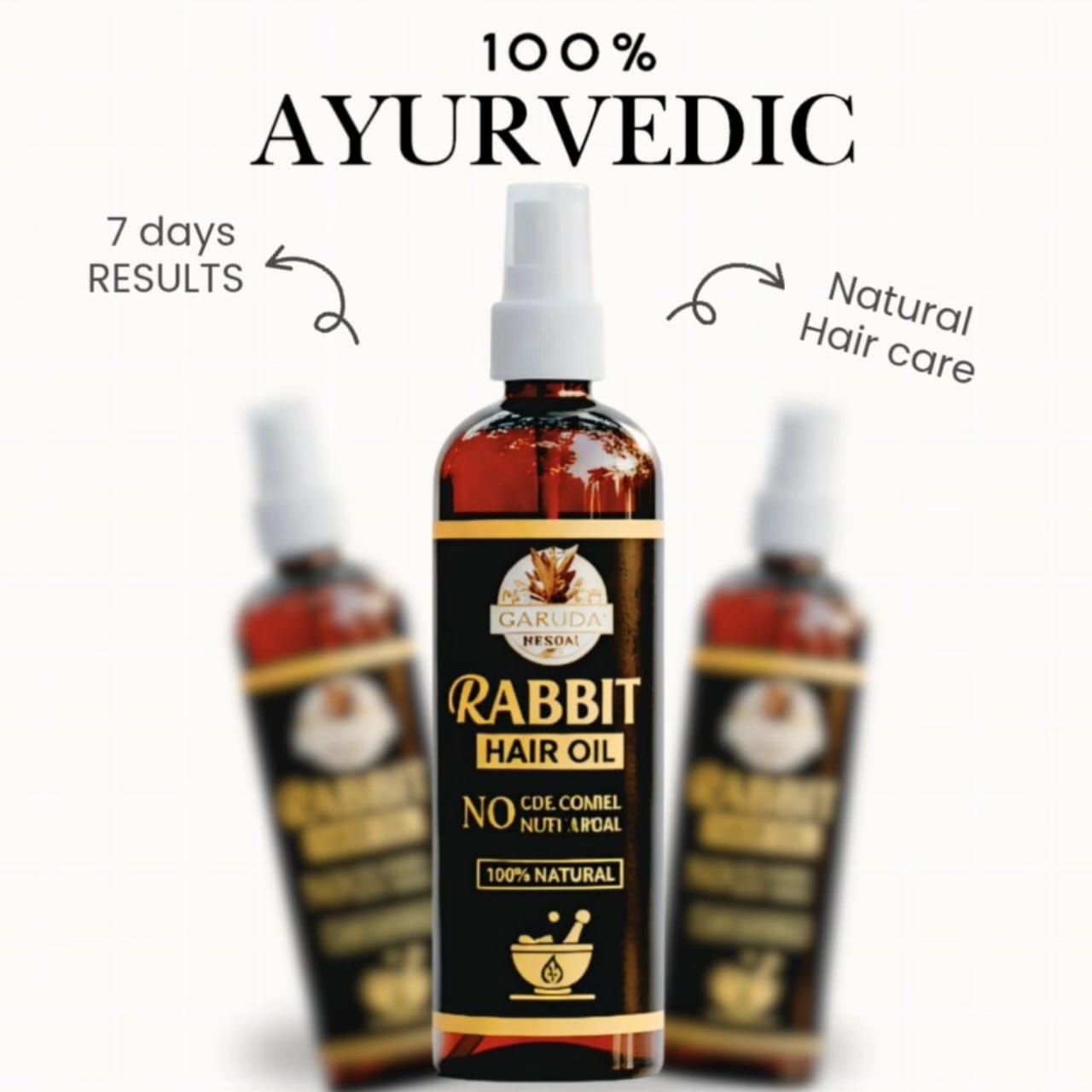 Rabbit Herbal Hair Oil - 100% Effective!
