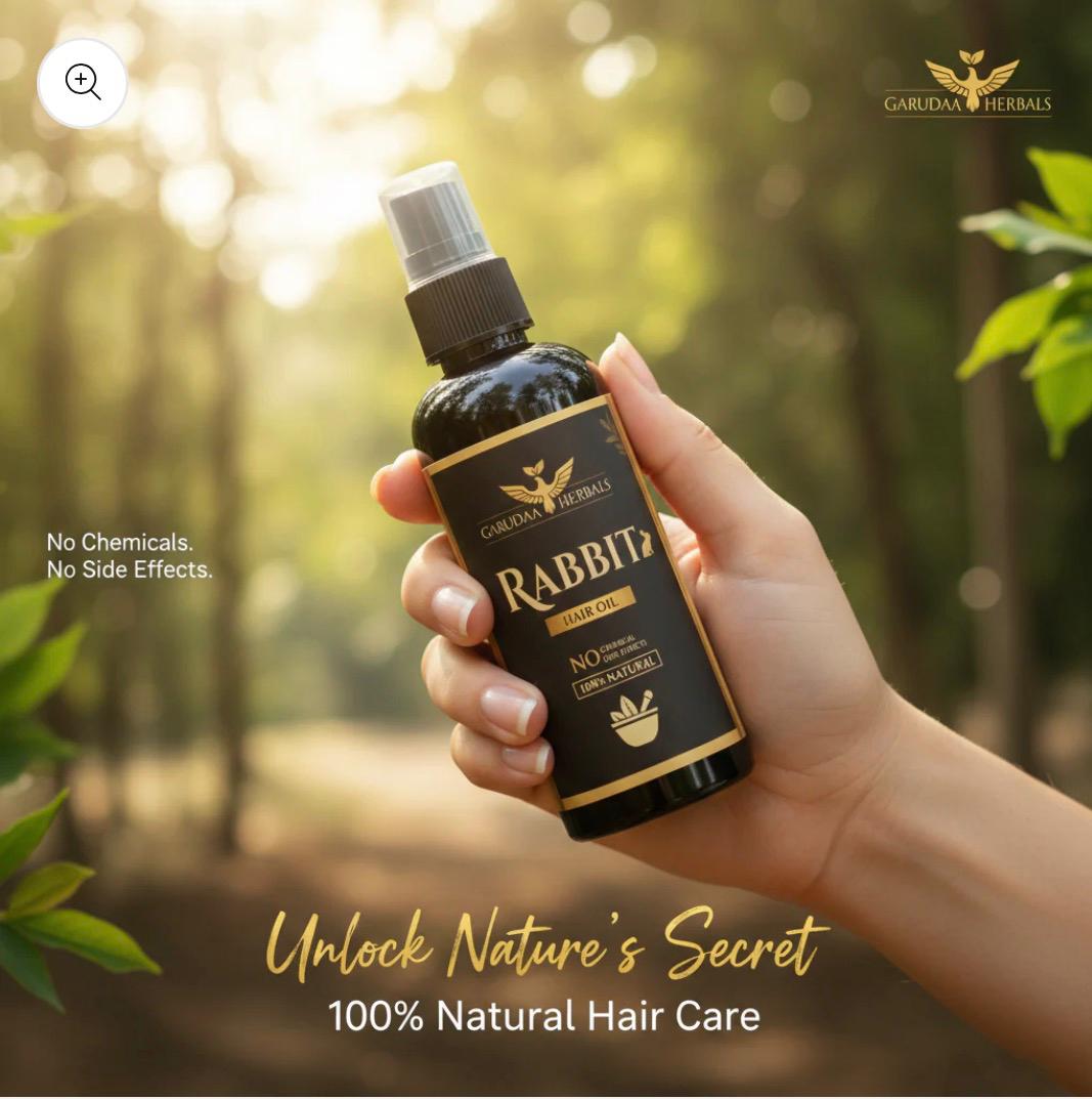Rabbit Herbal Hair Oil - 100% Effective!